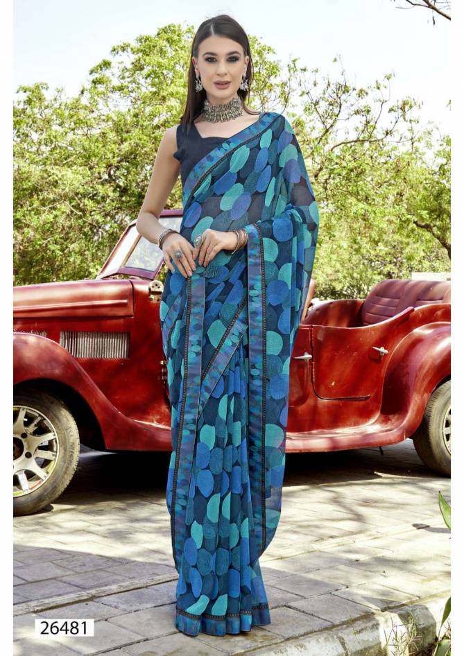 Milky By Vallabhi Printed Georgette Sarees Wholesale Shop In Surat